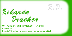 rikarda drucker business card